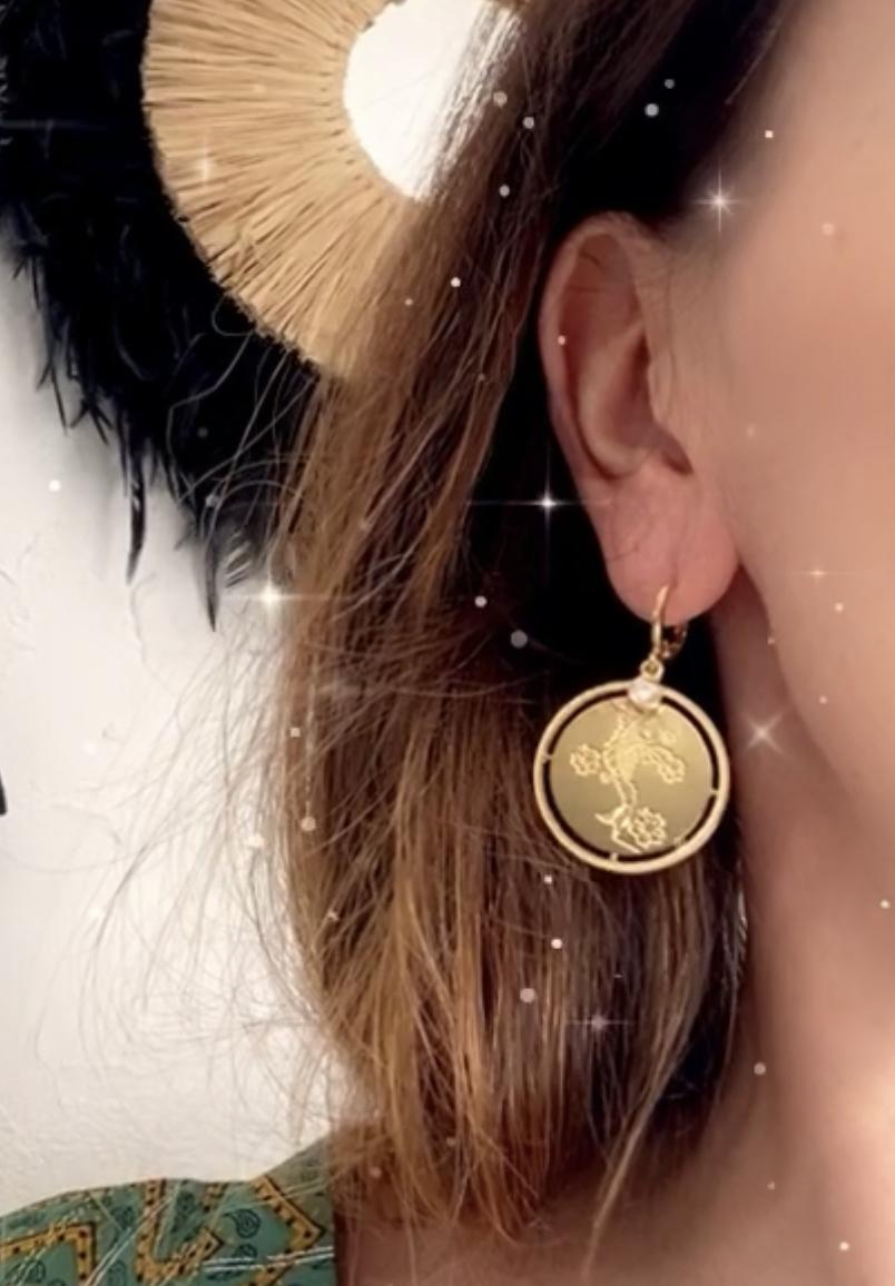 boucles piece doré