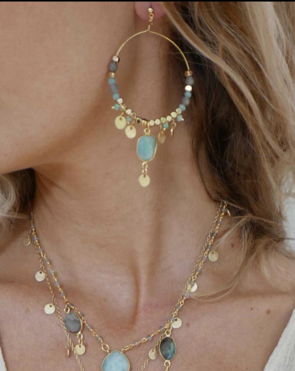 boucles turquoise