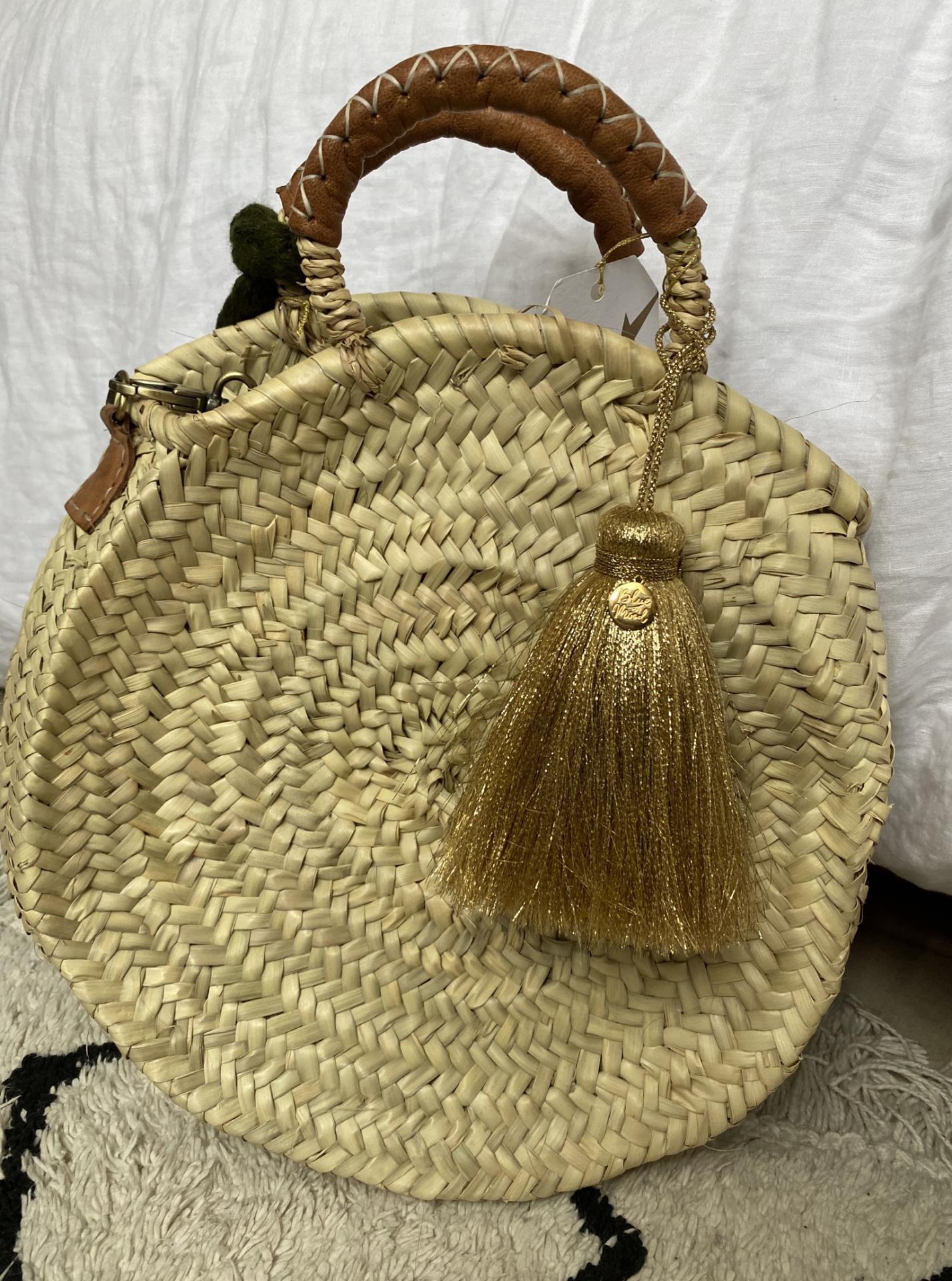 panier raphia blue mood