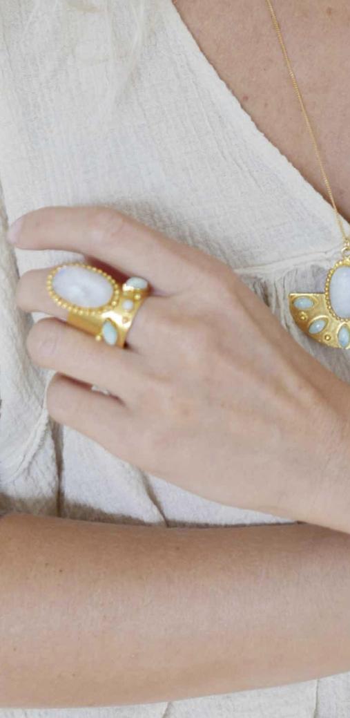 bague pierre de lune