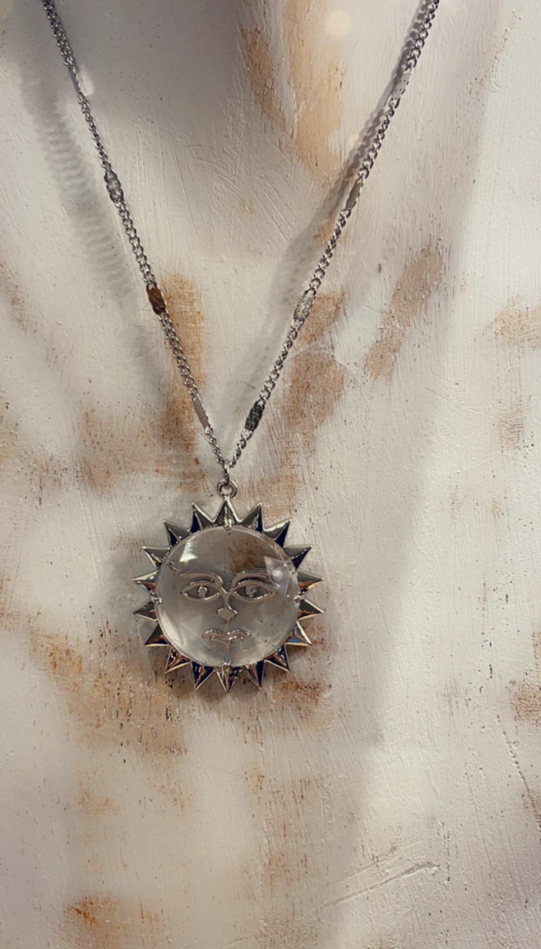 collier soleil argent