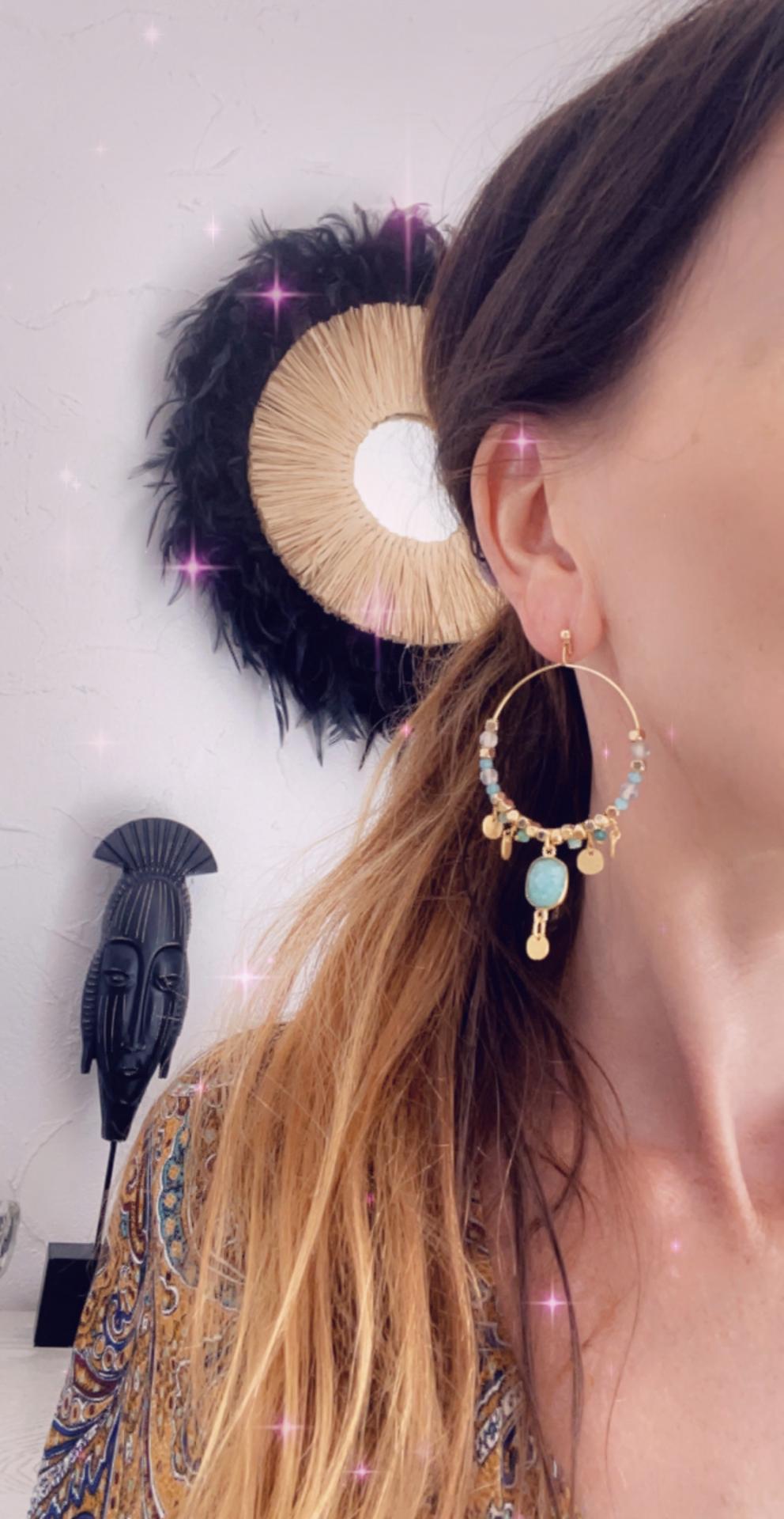 créoles turquoise