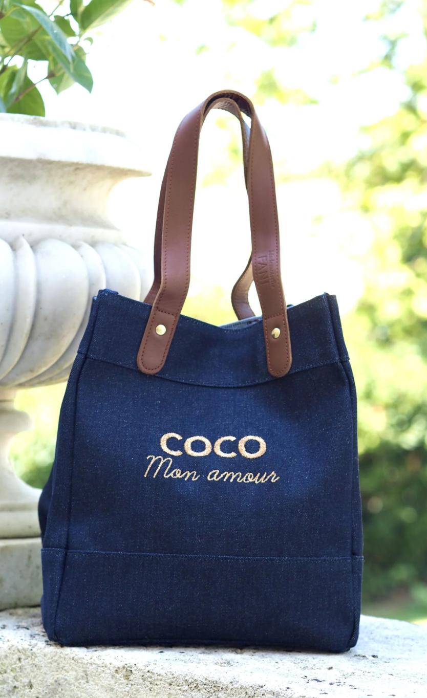 Cabas denim Coco mon Amour
